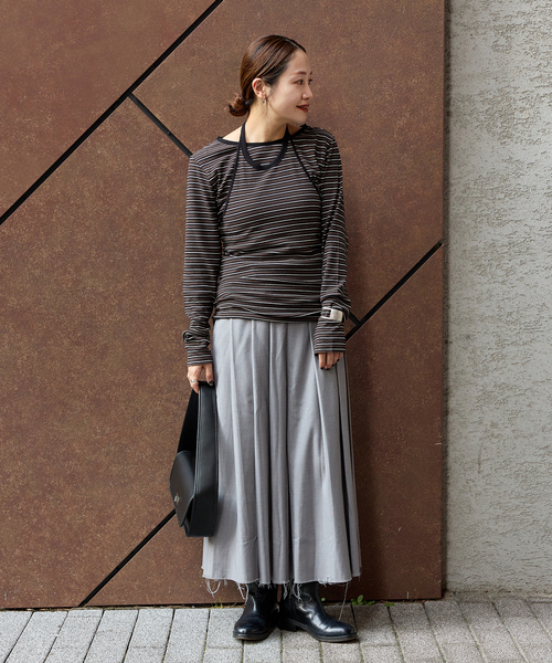 JOURNAL STANDARD（ジャーナルスタンダード）の「《追加3》ベアテレココンパクトプルオーバー（Tシャツ/カットソー・レディース・ブラウン/アイボリー/ブラック/ホワイト・FREE）」の11枚目の写真