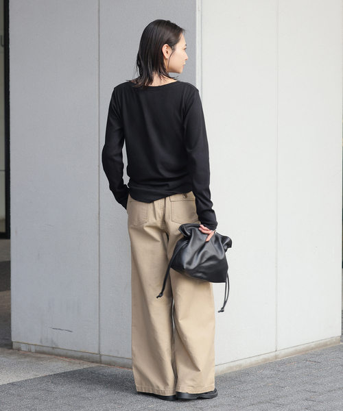 JOURNAL STANDARD（ジャーナルスタンダード）の「《追加3》ベアテレココンパクトプルオーバー（Tシャツ/カットソー・レディース・ブラウン/アイボリー/ブラック/ホワイト・FREE）」の13枚目の写真