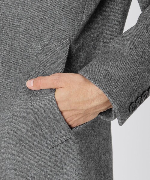 BLACK LABEL CRESTBRIDGE(ブラックレーベル・クレストブリッジ)の「カルゼビーバースタンドカラーコート(その他アウター・メンズ・グレー系その他/ブラウン系その他5/チャコールグレー/ブルー系その他7・M/L/XL/S)」の6枚目の写真