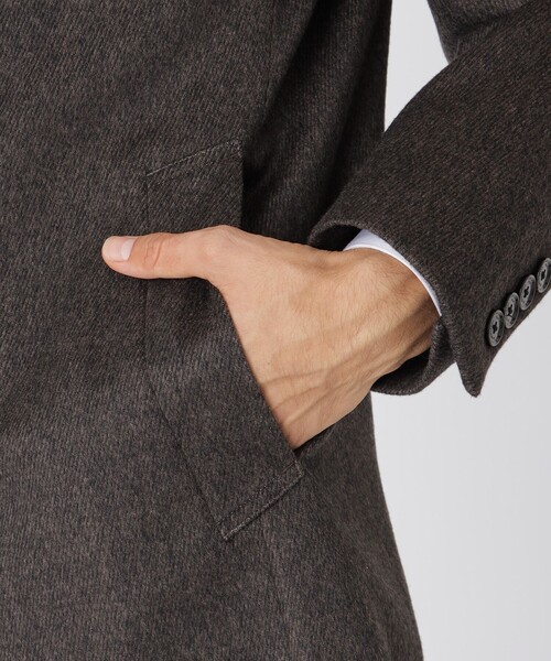 BLACK LABEL CRESTBRIDGE(ブラックレーベル・クレストブリッジ)の「カルゼビーバースタンドカラーコート(その他アウター・メンズ・グレー系その他/ブラウン系その他5/チャコールグレー/ブルー系その他7・M/L/XL/S)」の13枚目の写真