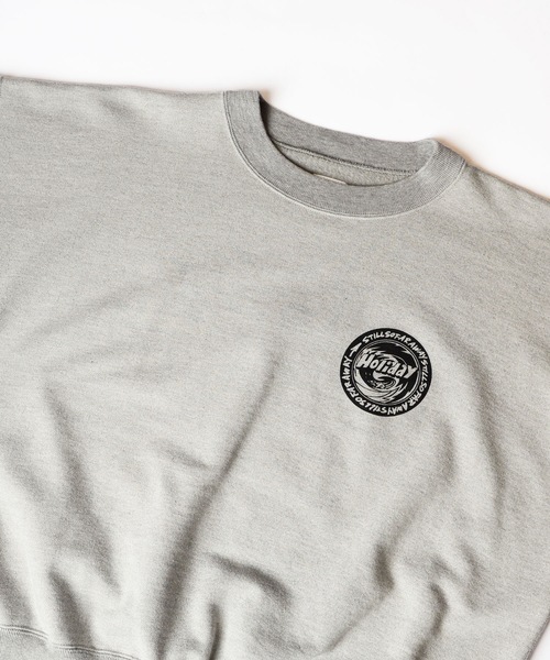 HOLIDAY（ホリデイ）の「POLYCON SWEAT CREW-NECK TOPS (EN ROUTE) ポリコンスウェットクルーネックトップス (アンルート)（スウェット・レディース・ダークネイビー/ヘザーグレー・ONE SIZE）」の4枚目の写真