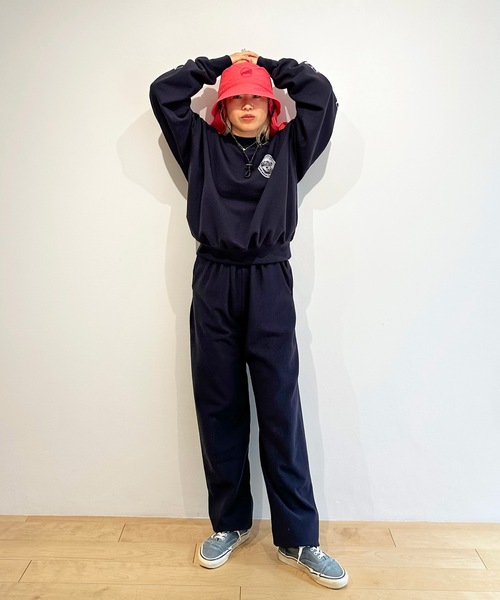 HOLIDAY（ホリデイ）の「POLYCON SWEAT CREW-NECK TOPS (EN ROUTE) ポリコンスウェットクルーネックトップス (アンルート)（スウェット・レディース・ダークネイビー/ヘザーグレー・ONE SIZE）」の14枚目の写真