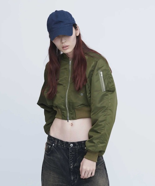INSCRIRE(アンスクリア)の「【INSCRIRE/アンスクリア】MA-1 Short/リバーシブルショートMA-1/ブルゾン(MA-1・レディース・ネイビー/カーキ・2)」の10枚目の写真