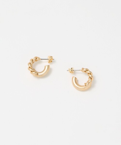 BEAUTY&YOUTH UNITED ARROWS（ビューティーアンドユースユナイテッドアローズ）の「ロープ×パイプ フープピアス（ピアス（両耳用）・レディース・シルバー/ゴールド・FREE）」の6枚目の写真
