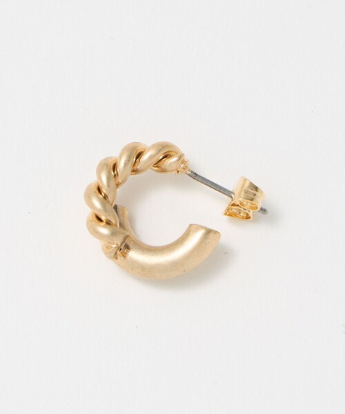 BEAUTY&YOUTH UNITED ARROWS（ビューティーアンドユースユナイテッドアローズ）の「ロープ×パイプ フープピアス（ピアス（両耳用）・レディース・シルバー/ゴールド・FREE）」の7枚目の写真