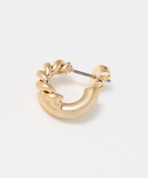 BEAUTY&YOUTH UNITED ARROWS（ビューティーアンドユースユナイテッドアローズ）の「ロープ×パイプ フープピアス（ピアス（両耳用）・レディース・シルバー/ゴールド・FREE）」の8枚目の写真