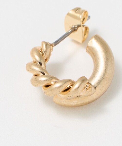 BEAUTY&YOUTH UNITED ARROWS（ビューティーアンドユースユナイテッドアローズ）の「ロープ×パイプ フープピアス（ピアス（両耳用）・レディース・シルバー/ゴールド・FREE）」の10枚目の写真