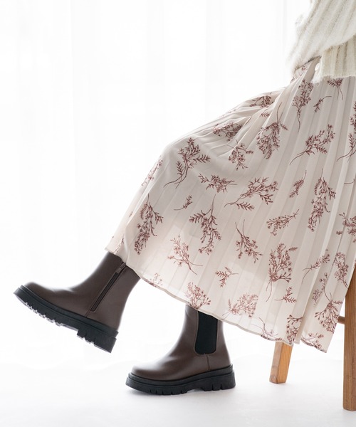 JELLY BEANS（ジェリービーンズ）の「トラックソールレースサイドゴアショートブーツ(210-57389)JELLY BEANS(ジェリービーンズ)（ブーツ・レディース・ダークブラウン/ブラック・S/M/L）」の8枚目の写真