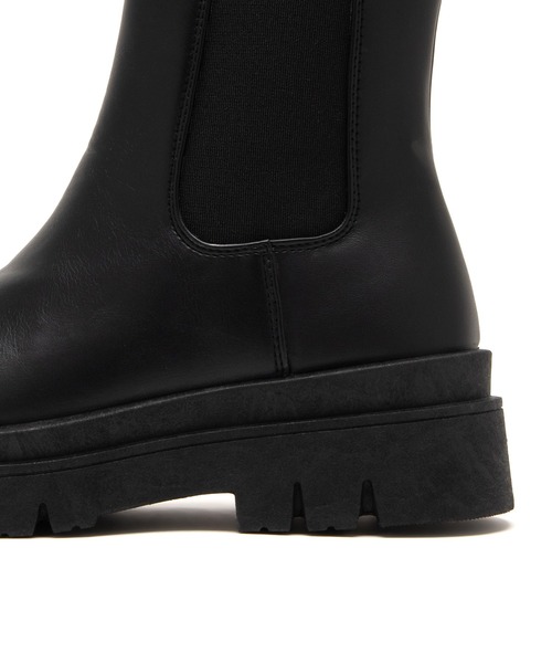 JELLY BEANS（ジェリービーンズ）の「トラックソールレースサイドゴアショートブーツ(210-57389)JELLY BEANS(ジェリービーンズ)（ブーツ・レディース・ダークブラウン/ブラック・S/M/L）」の13枚目の写真