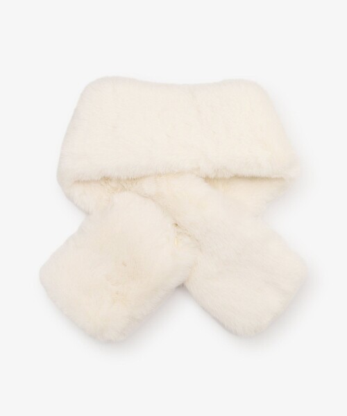 Afternoon Tea（アフタヌーンティー）の「フェイクファーティペット（マフラー・レディース・ライトグレー/ベージュ/アイボリー・ONE SIZE）」の8枚目の写真