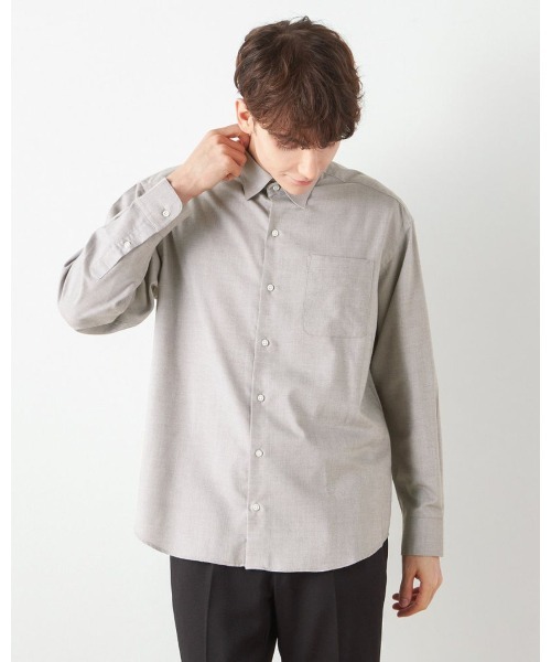 SUIT SELECT（スーツセレクト）の「バンドカラーシャツ（インディゴ染