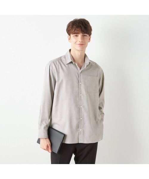 SUIT SELECT（スーツセレクト）の「【RBC/長袖】シャツ（シャツ/ブラウス・メンズ・グレー/ブラウン/ネイビー・MEDIUM/LARGE/X-LARGE）」の4枚目の写真