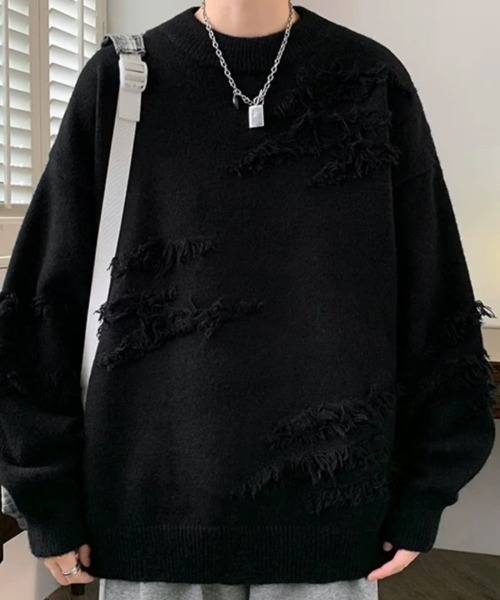 SallyLunn(サリーラン)の「ヴィンテージオーバーニット(ニット/セーター・メンズ・ホワイト/ブラック/グレー・L/M)」の7枚目の写真