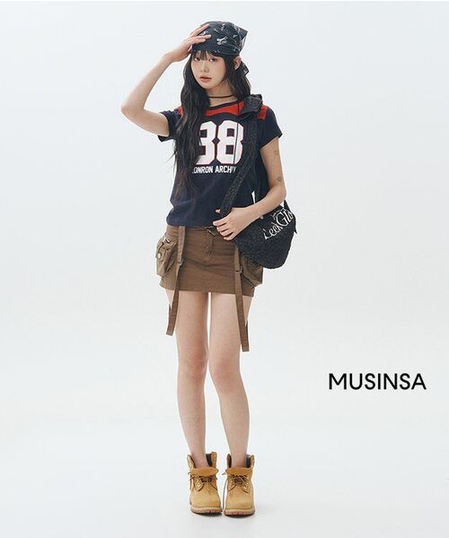 RONRON(ロンロン)の「SPORTY 88 STAR SHORT T SHIRT NAVY(Tシャツ/カットソー・レディース・その他・FREE)」の7枚目の写真