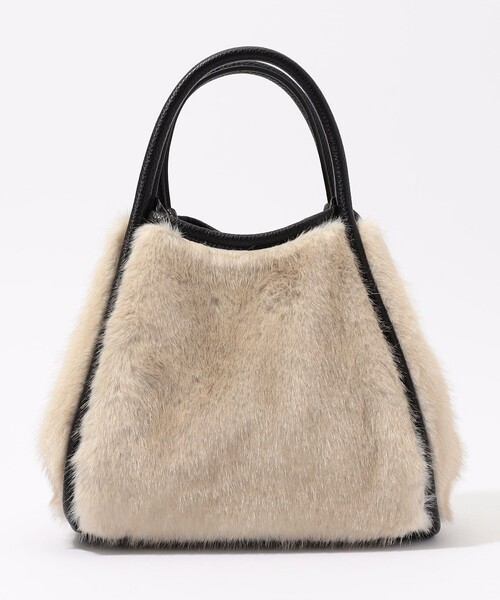 TOMORROWLAND （トゥモローランド）の「TOMORROWLAND フェイクファー トートバッグ（トートバッグ・レディース・ダークブラウン/ライトベージュ・FREE）」の9枚目の写真