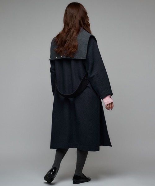 Narcissus（ナルシス）の「【2WAY】バイカラーロングコート/フード