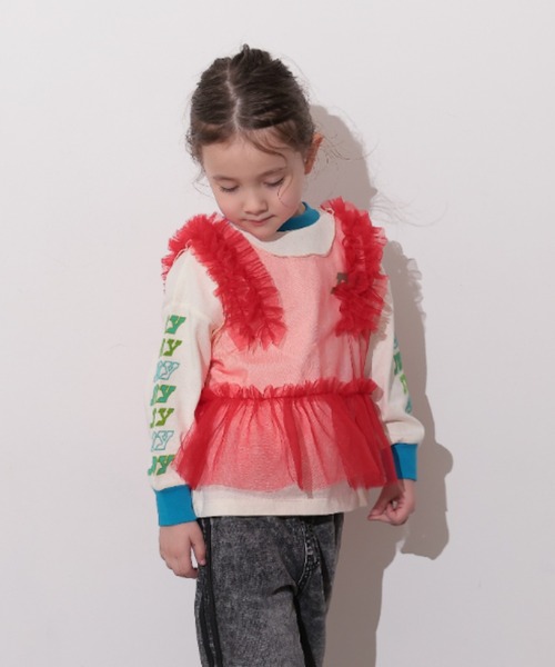 Ocean&Ground（オーシャン&グラウンド）の「ﾁｭｰﾙﾌﾘﾙﾍﾞｽﾄ（ベスト・キッズ・ブラック/オフホワイト/レッド/ミント・100/120/110/140/130）」の13枚目の写真