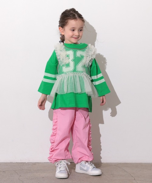 Ocean&Ground（オーシャン&グラウンド）の「ﾁｭｰﾙﾌﾘﾙﾍﾞｽﾄ（ベスト・キッズ・ブラック/オフホワイト/レッド/ミント・100/120/110/140/130）」の22枚目の写真