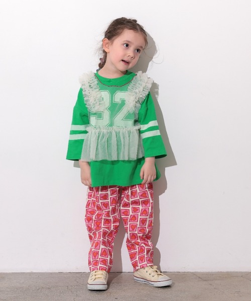 Ocean&Ground（オーシャン&グラウンド）の「ﾁｭｰﾙﾌﾘﾙﾍﾞｽﾄ（ベスト・キッズ・ブラック/オフホワイト/レッド/ミント・100/120/110/140/130）」の21枚目の写真