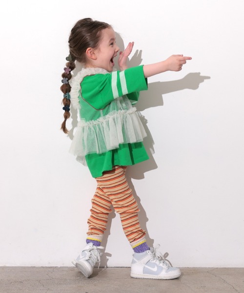 Ocean&Ground（オーシャン&グラウンド）の「ﾁｭｰﾙﾌﾘﾙﾍﾞｽﾄ（ベスト・キッズ・ブラック/オフホワイト/レッド/ミント・100/120/110/140/130）」の18枚目の写真