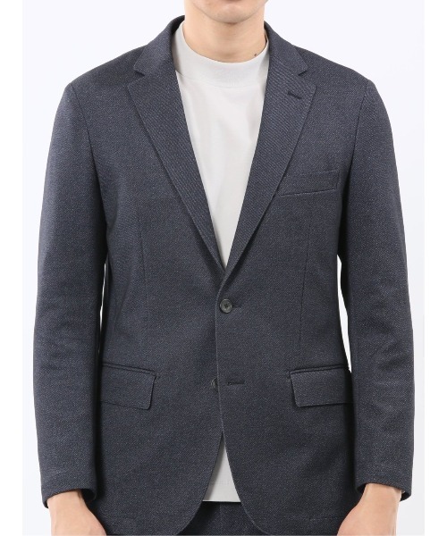 TAKA-Q（タカキュー）の「【ストレッチ 抗ピリング ウォッシャブル イージーケアア】タカキュー 2ボタンジャケット カルゼ紺(セットアップ可能)（スーツジャケット・メンズ・ネイビー・MEDIUM/X-LARGE/LARGE/S/3L）」の3枚目の写真