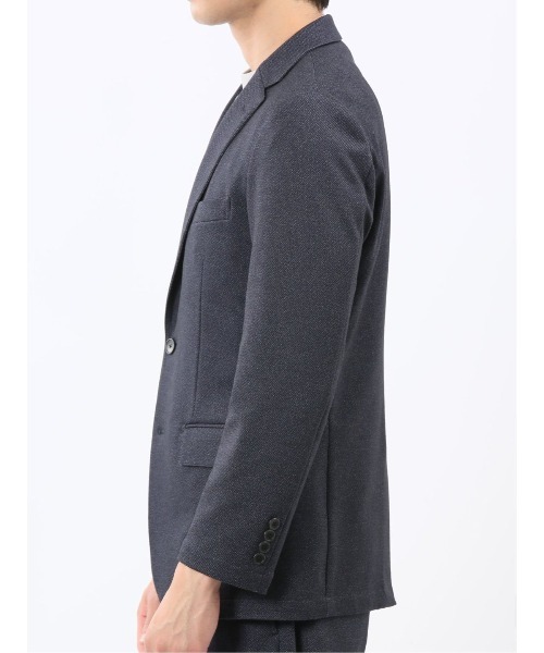 TAKA-Q（タカキュー）の「【ストレッチ 抗ピリング ウォッシャブル イージーケアア】タカキュー 2ボタンジャケット カルゼ紺(セットアップ可能)（スーツジャケット・メンズ・ネイビー・MEDIUM/X-LARGE/LARGE/S/3L）」の4枚目の写真