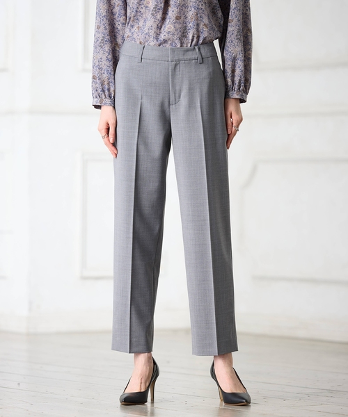 A/C DESIGN BY ALPHA CUBIC（エーシーデザインバイアルファキュービック）の「【ファーストライン】ストレッチテーパードパンツ【セットアップ対応・新色追加】（その他パンツ・レディース・ライトグレー/ブラック/ベージュ/ネイビー・61/64/67）」の15枚目の写真