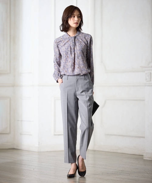 A/C DESIGN BY ALPHA CUBIC（エーシーデザインバイアルファキュービック）の「【ファーストライン】ストレッチテーパードパンツ【セットアップ対応・新色追加】（その他パンツ・レディース・ライトグレー/ブラック/ベージュ/ネイビー・61/64/67）」の18枚目の写真