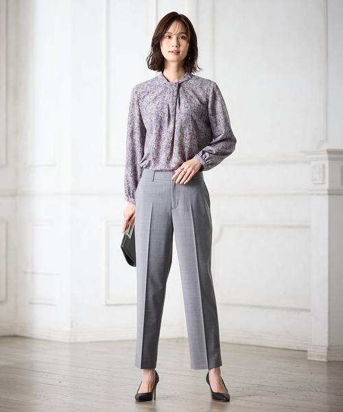 A/C DESIGN BY ALPHA CUBIC（エーシーデザインバイアルファキュービック）の「【ファーストライン】ストレッチテーパードパンツ【セットアップ対応・新色追加】（その他パンツ・レディース・ライトグレー/ブラック/ベージュ/ネイビー・61/64/67）」の19枚目の写真