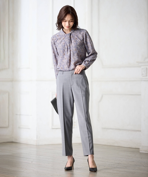 A/C DESIGN BY ALPHA CUBIC（エーシーデザインバイアルファキュービック）の「【ファーストライン】ストレッチテーパードパンツ【セットアップ対応・新色追加】（その他パンツ・レディース・ライトグレー/ブラック/ベージュ/ネイビー・61/64/67）」の20枚目の写真