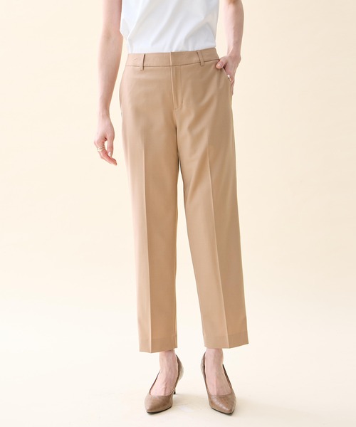 A/C DESIGN BY ALPHA CUBIC（エーシーデザインバイアルファキュービック）の「【ファーストライン】ストレッチテーパードパンツ【セットアップ対応・新色追加】（その他パンツ・レディース・ライトグレー/ブラック/ベージュ/ネイビー・61/64/67）」の3枚目の写真