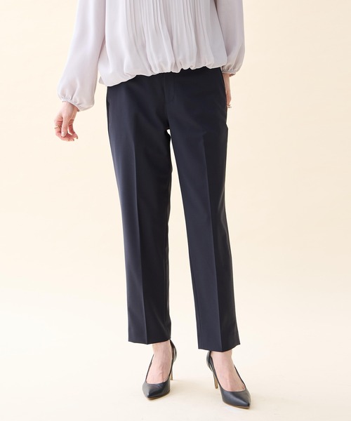 A/C DESIGN BY ALPHA CUBIC（エーシーデザインバイアルファキュービック）の「【ファーストライン】ストレッチテーパードパンツ【セットアップ対応・新色追加】（その他パンツ・レディース・ライトグレー/ブラック/ベージュ/ネイビー・61/64/67）」の4枚目の写真