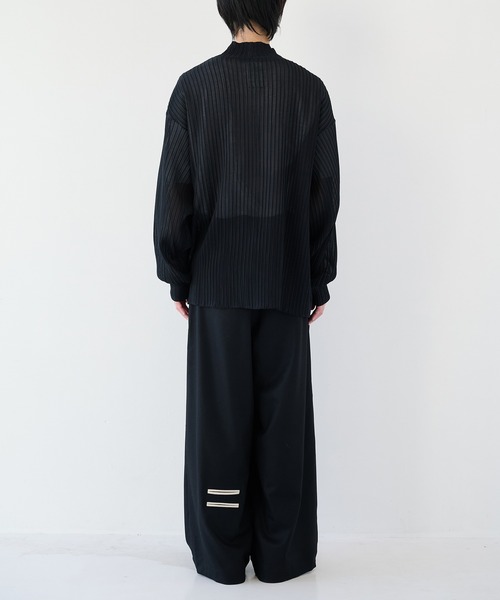 SHAREEF（シャリーフ）の「【SHAREEF】ハイネックプルオーバー（Tシャツ/カットソー・メンズ・ブラック/ホワイト・1/2）」の10枚目の写真