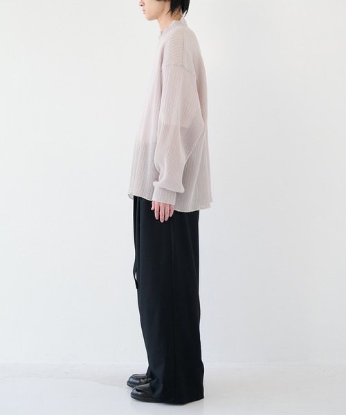 SHAREEF（シャリーフ）の「【SHAREEF】ハイネックプルオーバー（Tシャツ/カットソー・メンズ・ブラック/ホワイト・1/2）」の5枚目の写真
