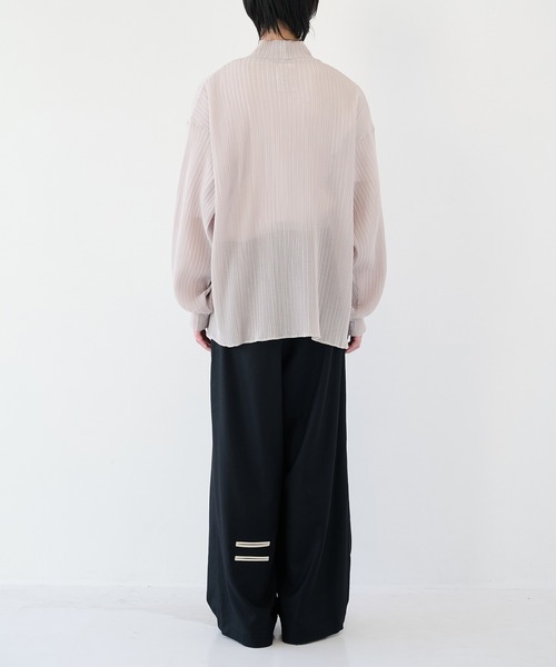 SHAREEF（シャリーフ）の「【SHAREEF】ハイネックプルオーバー（Tシャツ/カットソー・メンズ・ブラック/ホワイト・1/2）」の6枚目の写真