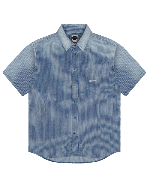 GLACK(グラック)の「GS014 サンバーンヒコリーストライプシャツ (ネイビー)(シャツ/ブラウス・レディース・その他・MEDIUM/LARGE)」の5枚目の写真