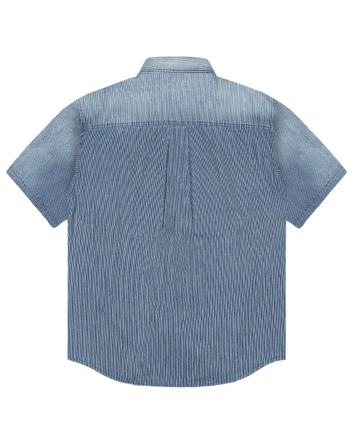 GLACK(グラック)の「GS014 サンバーンヒコリーストライプシャツ (ネイビー)(シャツ/ブラウス・レディース・その他・MEDIUM/LARGE)」の6枚目の写真