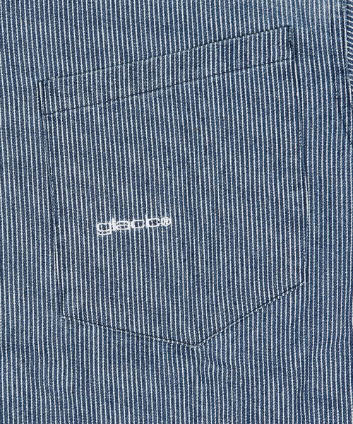 GLACK(グラック)の「GS014 サンバーンヒコリーストライプシャツ (ネイビー)(シャツ/ブラウス・レディース・その他・MEDIUM/LARGE)」の8枚目の写真