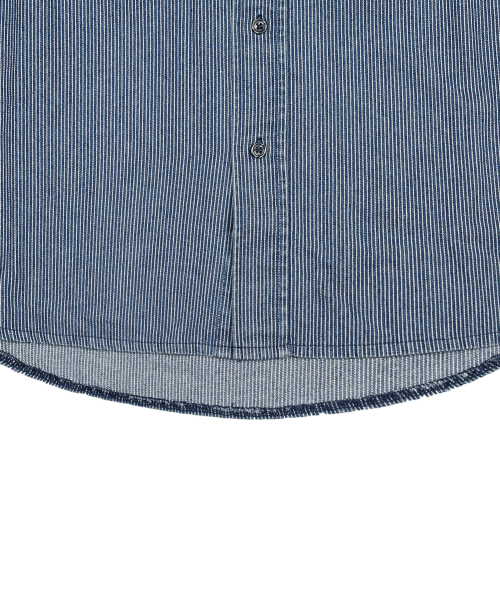 GLACK(グラック)の「GS014 サンバーンヒコリーストライプシャツ (ネイビー)(シャツ/ブラウス・レディース・その他・MEDIUM/LARGE)」の9枚目の写真