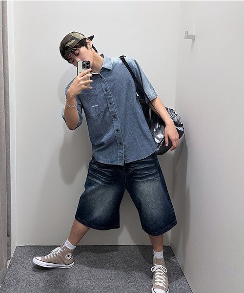 GLACK(グラック)の「GS014 サンバーンヒコリーストライプシャツ (ネイビー)(シャツ/ブラウス・レディース・その他・MEDIUM/LARGE)」の11枚目の写真