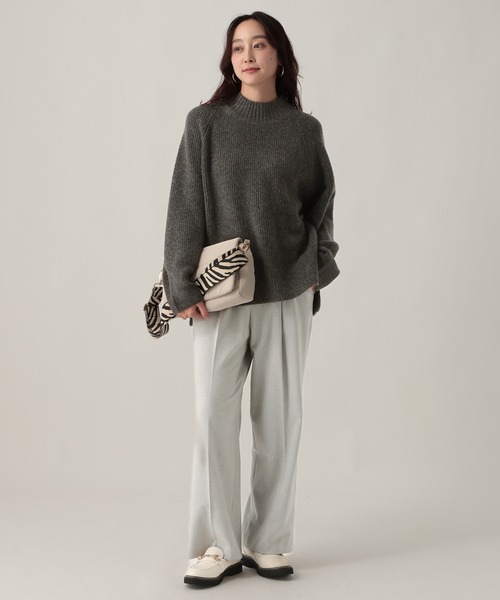 Elura(エルーラ)の「ハイネックアゼニット/621805(ニット/セーター・レディース・ホワイト系その他/ネイビー/ライトブルー/チャコールグレー・FREE)」の9枚目の写真