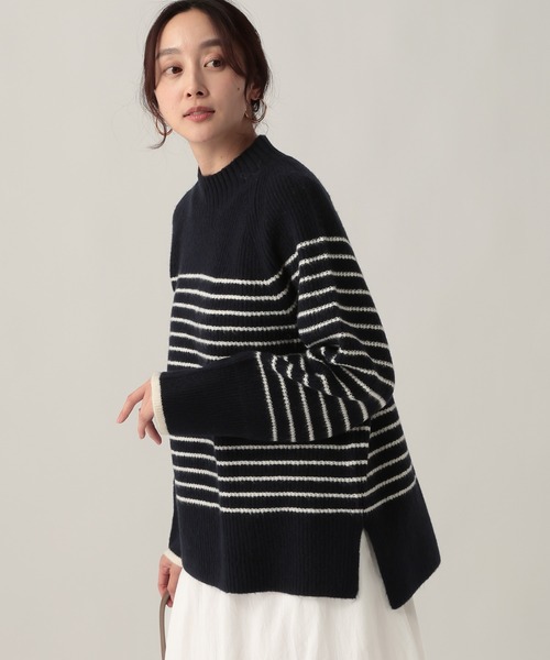 Elura(エルーラ)の「ハイネックアゼニット/621805(ニット/セーター・レディース・ホワイト系その他/ネイビー/ライトブルー/チャコールグレー・FREE)」の12枚目の写真