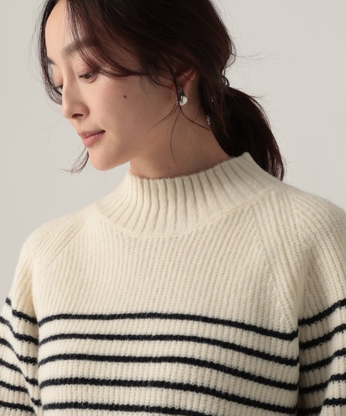 Elura(エルーラ)の「ハイネックアゼニット/621805(ニット/セーター・レディース・ホワイト系その他/ネイビー/ライトブルー/チャコールグレー・FREE)」の6枚目の写真