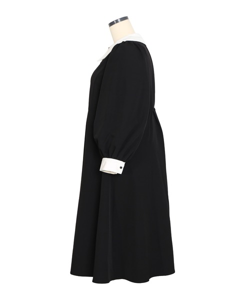 PUNYUS(プニュズ)の「長袖パフスリーブワンピース(ワンピース・レディース・ブラック/サックスブルー/ベージュ・4/3/2/1/5)」の13枚目の写真