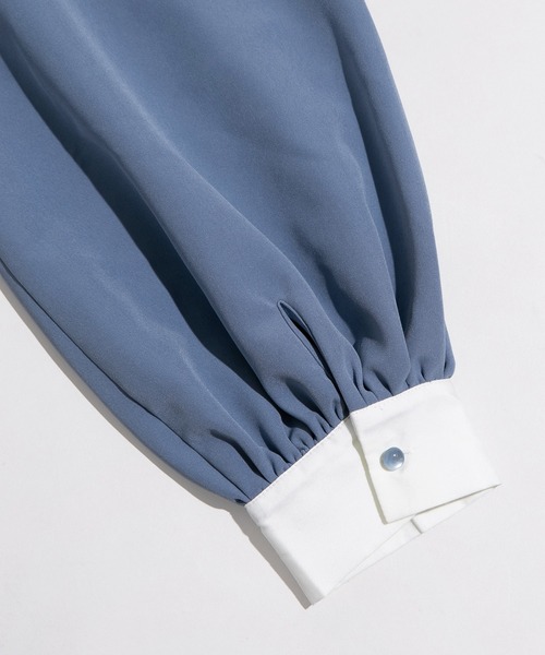 PUNYUS(プニュズ)の「長袖パフスリーブワンピース(ワンピース・レディース・ブラック/サックスブルー/ベージュ・4/3/2/1/5)」の20枚目の写真