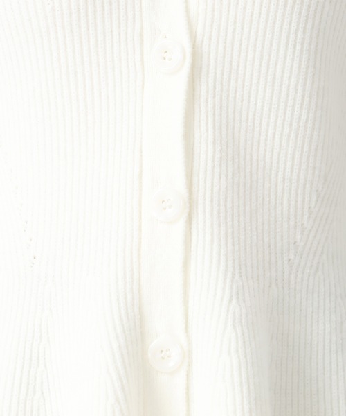 31 Sons de mode（トランテアン　ソン　ドゥ　モード）の「2025秋冬新作 袖リボンベロアペプラムニット（ニット/セーター・レディース・ピンク/ブルー/オフホワイト・ﾌﾘ-）」の15枚目の写真