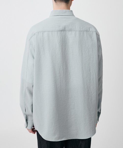 MUSINSA STANDARD（ムシンサスタンダード）の「リラックスドリネンライクシャツ [ミントグレー]（シャツ/ブラウス・メンズ・その他・SMALL/MEDIUM/LARGE/X-LARGE/XX-LARGE）」の3枚目の写真
