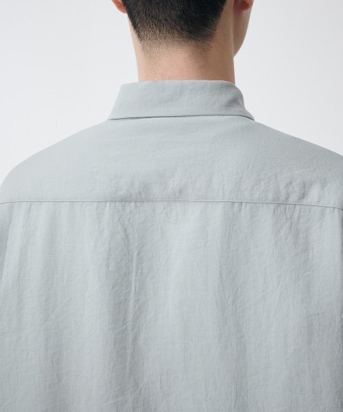 MUSINSA STANDARD（ムシンサスタンダード）の「リラックスドリネンライクシャツ [ミントグレー]（シャツ/ブラウス・メンズ・その他・SMALL/MEDIUM/LARGE/X-LARGE/XX-LARGE）」の5枚目の写真