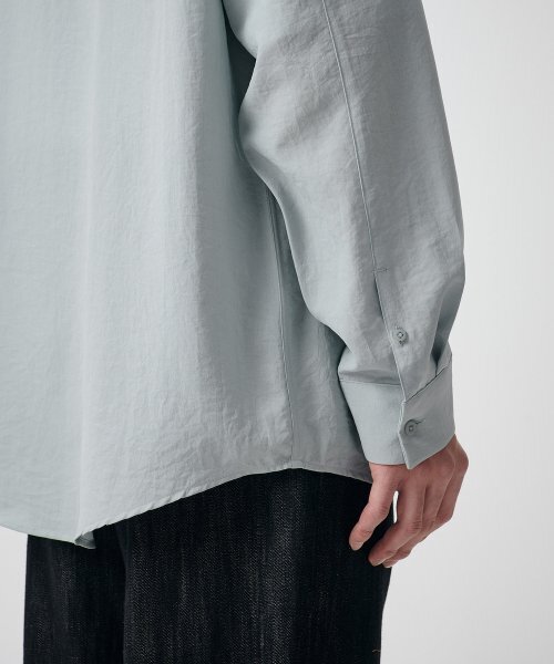 MUSINSA STANDARD（ムシンサスタンダード）の「リラックスドリネンライクシャツ [ミントグレー]（シャツ/ブラウス・メンズ・その他・SMALL/MEDIUM/LARGE/X-LARGE/XX-LARGE）」の6枚目の写真