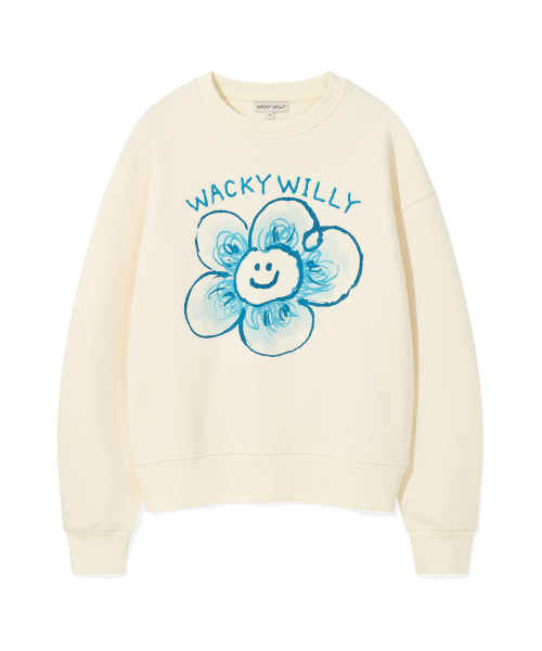 Wacky WiLLy（ワッキーウィリー）の「[25FW]ウーマンズビッグリリーグラフィックマンツーマンクリーム（スウェット・レディース・その他・SMALL/MEDIUM）」の2枚目の写真